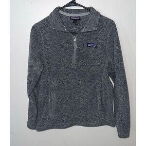 Patagonia Gray Synchilla Marsupial 1/4 Zip Fleece Pullover Sweater Size S